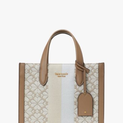 Spade Flower Jacquard Stripe Manhattan Small Tote