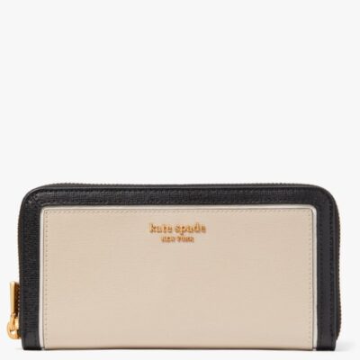 Morgan Colorblocked Zip-around Continental Wallet