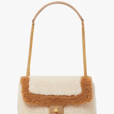 Evelyn Faux Shearling Medium Convertible Shoulder Bag