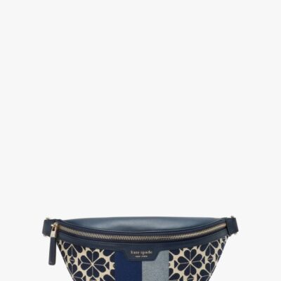 Spade Flower Jacquard Stripe Medium Belt Bag