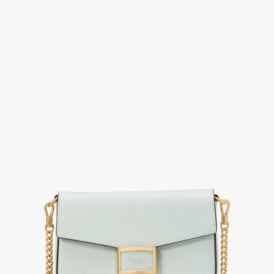 Katy Textured Leather Flap Chain Crossbody