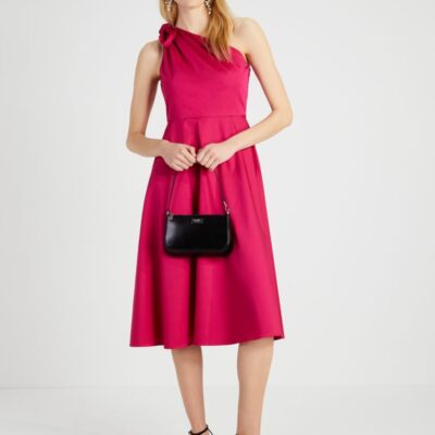 Poplin One-shoulder Sabrina Dress