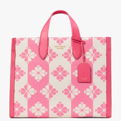 Spade Flower Two-tone Canvas Manhattan Large Tote