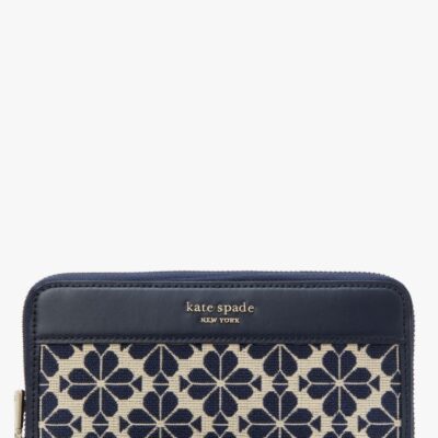 Spade Flower Zip-around Continental Wallet