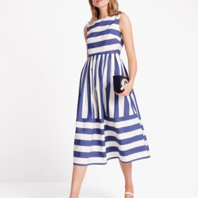 Awning Stripe Tie-waist Dress