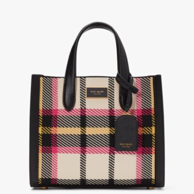 Manhattan Museum Plaid Jacquard Small Tote