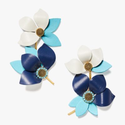 Flower Power Leather Earrings