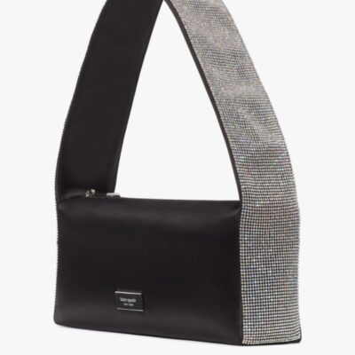 Afterparty Crystal Embellished Satin Shoulder Bag