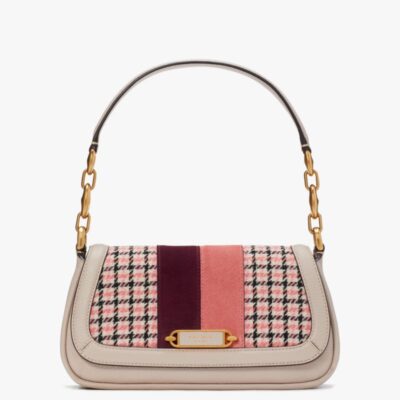 Gramercy Racing Stripe Plaid Twill Small Flap Shoulder Bag