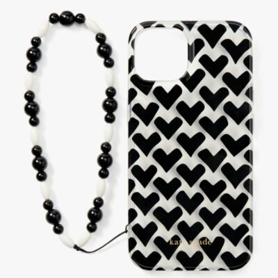 Modernist Hearts iPhone 14 Wristlet Case