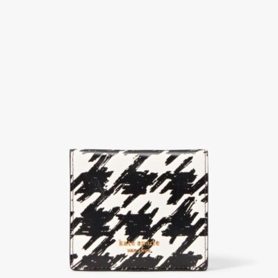 Morgan Painterly Houndstooth Small Bifold Wallet