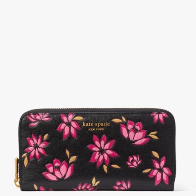 Morgan Winter Blooms Embossed Zip-around Continental Wallet