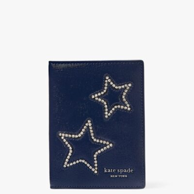 Starlight Patent Saffiano Leather Passport Holder