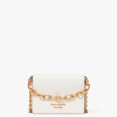 Morgan Embellished Chain Card Case