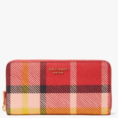 Morgan Museum Plaid Zip-around Continental Wallet