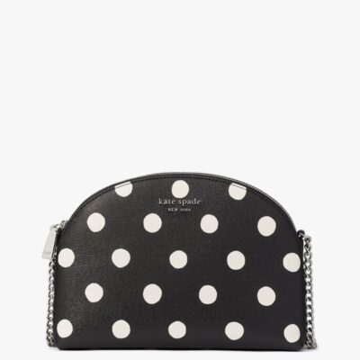 Morgan Sunshine Dot Double-zip Dome Crossbody