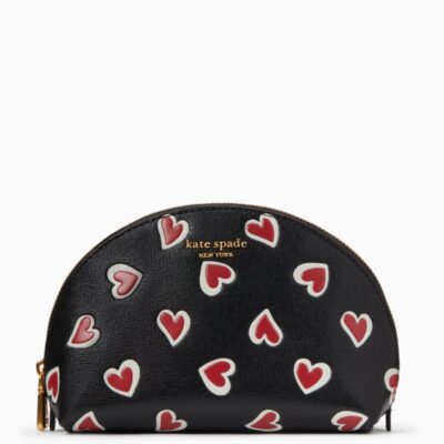 Morgan Stencil Hearts Small Dome Cosmetic Case