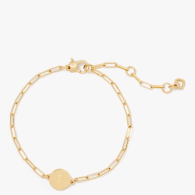 T Initial Chain Bracelet