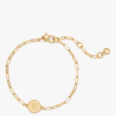 K Initial Chain Bracelet