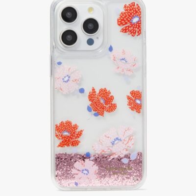 Dotty Floral Liquid Glitter iPhone 15 Pro Max Case