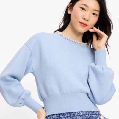 Pearl Collar Sweater