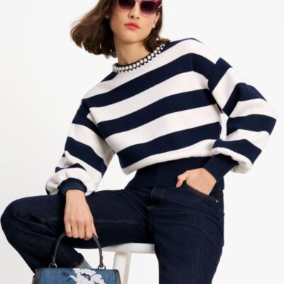 Awning Stripe Pearl Sweater