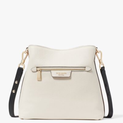 Hudson Colorblocked Pebbled Leather Shoulder Bag