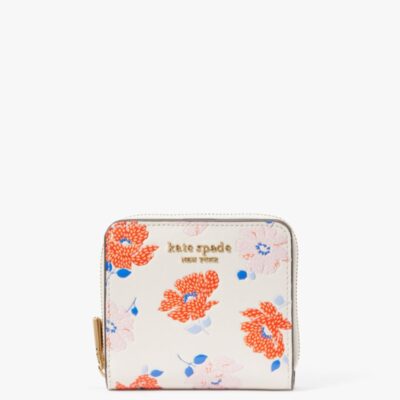 Morgan Dotty Floral Embossed Small Compact Wallet