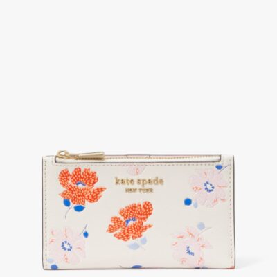 Morgan Dotty Floral Embossed Small Slim Bifold Wallet