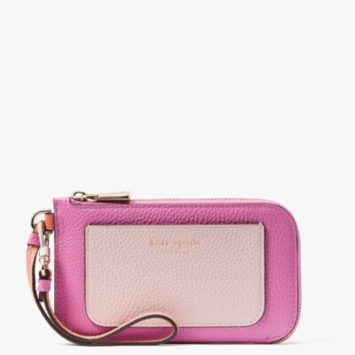 Ava Colorblocked Coin Card Case Wristlet