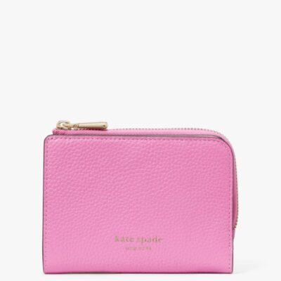 Ava Colorblocked Pebbled Leather Zip Bifold Wallet