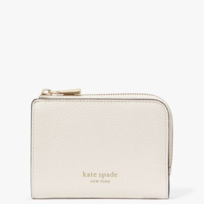 Ava Colorblocked Pebbled Leather Zip Bifold Wallet