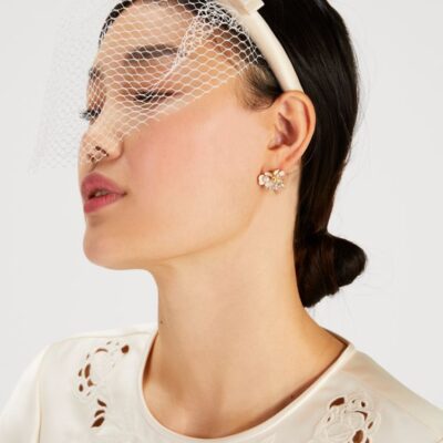 Bridal Bow Veiled Headband