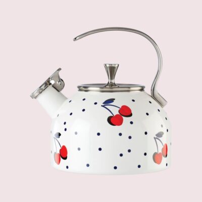 Vintage Cherry Dot Tea Kettle