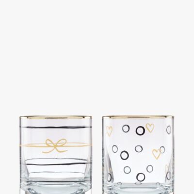 Good Times Doodle Away Double Old Fashioned Glass Set