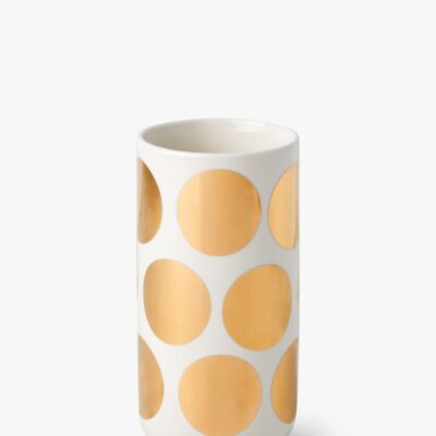 On The Dot Tall Gold Dot Vase