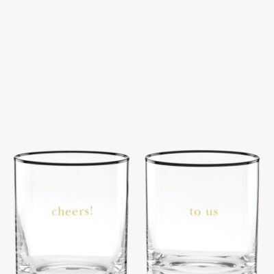 Cheers To Us Double Old Fashioned Glass Set