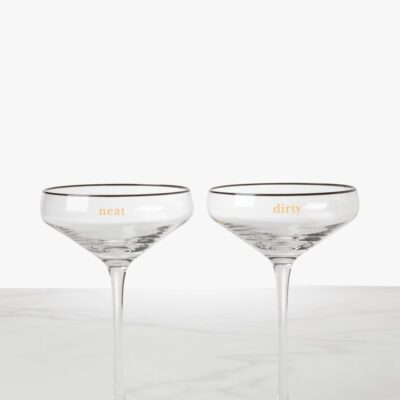 Dirty & Neat Martini Glass Set