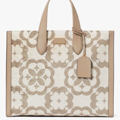 Spade Flower Monogram Manhattan Chenille Large Tote