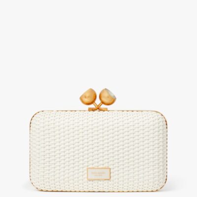 Kisslock Woven Small Clutch