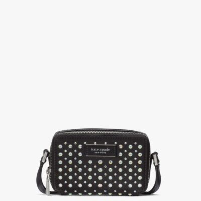 Double-zip Embellished Micro Crossbody