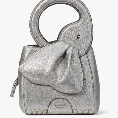 Ellie Metallic 3D Elephant Top-handle Bag