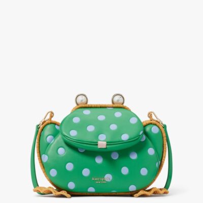 Lily Polka Dot Wicker 3D Frog Crossbody