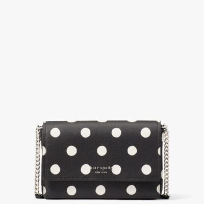 Morgan Sunshine Dot Faux Leather Flap Chain Wallet