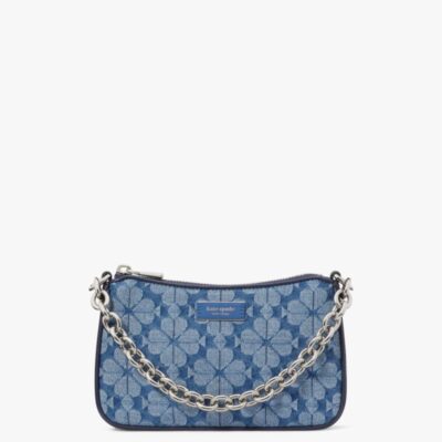 Jolie Spade Flower Jacquard Denim Small Convertible Crossbody